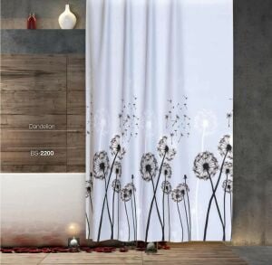 Banyo Perdesi 2x120x200 Çift Kanat Duş Perdesi Halka Hediyeli Duşakabin Perdesi 2200