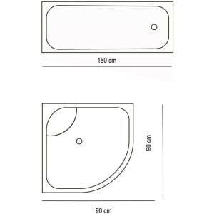 Banyo Perdesi 2x120x200 Çift Kanat Duş Perdesi Halka Hediyeli Duşakabin Perdesi 5020 Mavi
