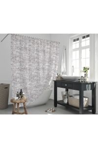 Banyo Duş Perdesi 1406 120x200 Perde Borusu Askı Aparatı 90x130 Hediyeli