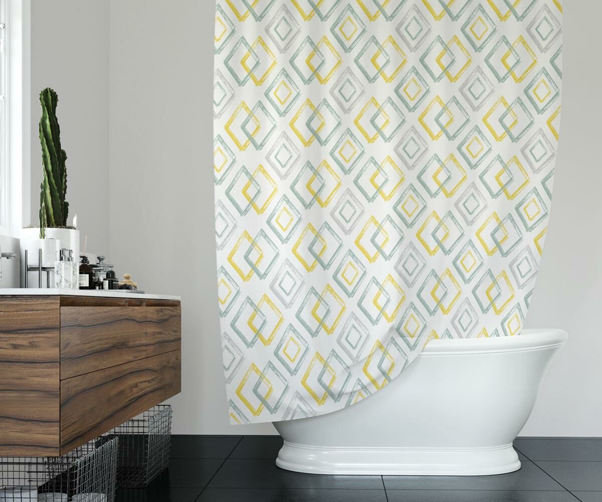 Banyo Perdesi 1x180x200 Tek Kanat Duş Perdesi Halka Hediyeli Duşakabin Perdesi 3589