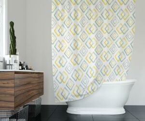Banyo Perdesi 1x180x200 Tek Kanat Duş Perdesi Halka Hediyeli Duşakabin Perdesi 3589