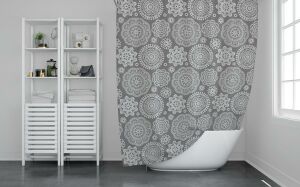 Banyo Perdesi 1x180x200 Tek Kanat Duş Perdesi Halka Hediyeli Duşakabin Perdesi 2882