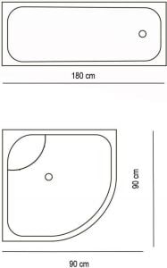 Banyo Perdesi 1x180x200 Tek Kanat Duş Perdesi Halka Hediyeli Duşakabin Perdesi 2224