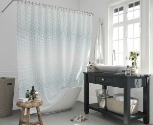 Banyo Perdesi 1x180x200 Tek Kanat Duş Perdesi Halka Hediyeli 1079
