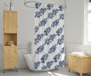 Banyo Perdesi 1x180x200 Tek Kanat Duş Perdesi Halka Hediyeli Duşakabin Perdesi 1619