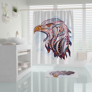 Banyo Perdesi 1x180x200 Tek Kanat Duş Perdesi Halka Hediyeli Duşakabin Perdesi Eagle