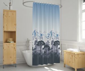 Banyo Perdesi 1x180x200 Tek Kanat Duş Perdesi Halka Hediyeli Duşakabin Perdesi 10292
