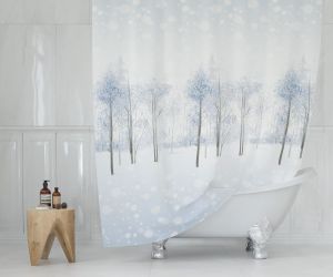 Banyo Perdesi 2x120x200 Çift Kanat Duş Perdesi Halka Hediyeli Duşakabin Perdesi 8759