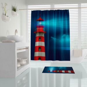 Banyo Perdesi 1x180x200 Tek Kanat Duş Perdesi Halka Hediyeli Duşakabin Perdesi Redhouse