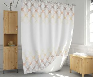 Banyo Perdesi 1x180x200 Tek Kanat Duş Perdesi Halka Hediyeli Duşakabin Perdesi 4644