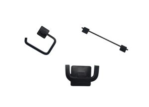 Dark Siyah Paslanmaz Duvara Monte Uzun Havluluk-Kağıtlık-Bornoz Seti