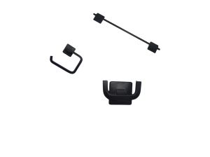 Dark Siyah Paslanmaz Duvara Monte Uzun Havluluk-Kağıtlık-Bornoz Seti