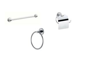 Paslanmaz Duvara Monte Uzun Havluluk-Kağıtlık-Yuvarlak Havluluk Seti