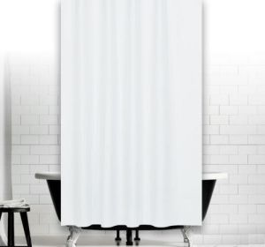 Banyo Perdesi 1x120x200 Tek Kanat Duş Perdesi Halka Hediyeli 0010 Beyaz