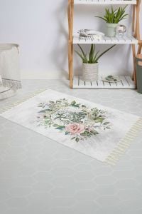 Banyo Halısı Dijital Baskılı Banyo Paspası 50x80 Polyester Kaymaz Tabanlı Duş Paspası Angel