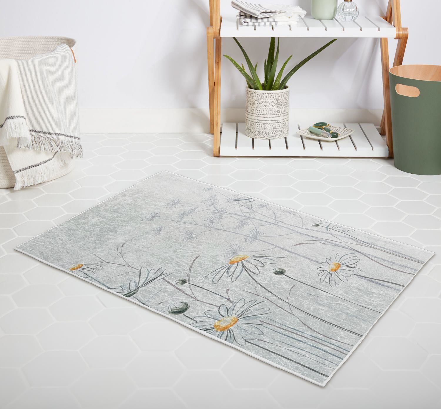 Banyo Paspası Kaymaz Taban Dijital Baskılı Banyo Halısı 8441