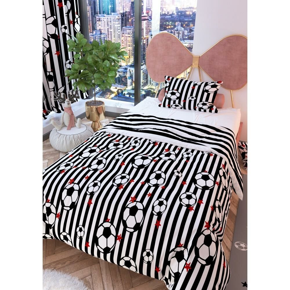 Zethome Taraftar Beyaz Çift Taraflı Çocuk Nevresim Takımı 160x220 cm