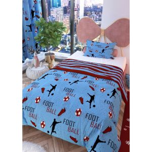 Zethome Taraftar Bordo Çift Taraflı Çocuk Nevresim Takımı 160x220 cm