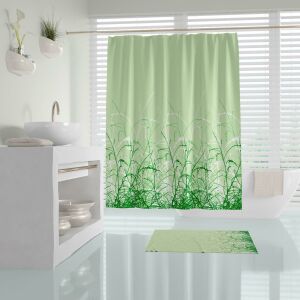 Banyo Perdesi 1x180x200 Tek Kanat Duş Perdesi Halka Hediyeli Duşakabin Perdesi Hayfield
