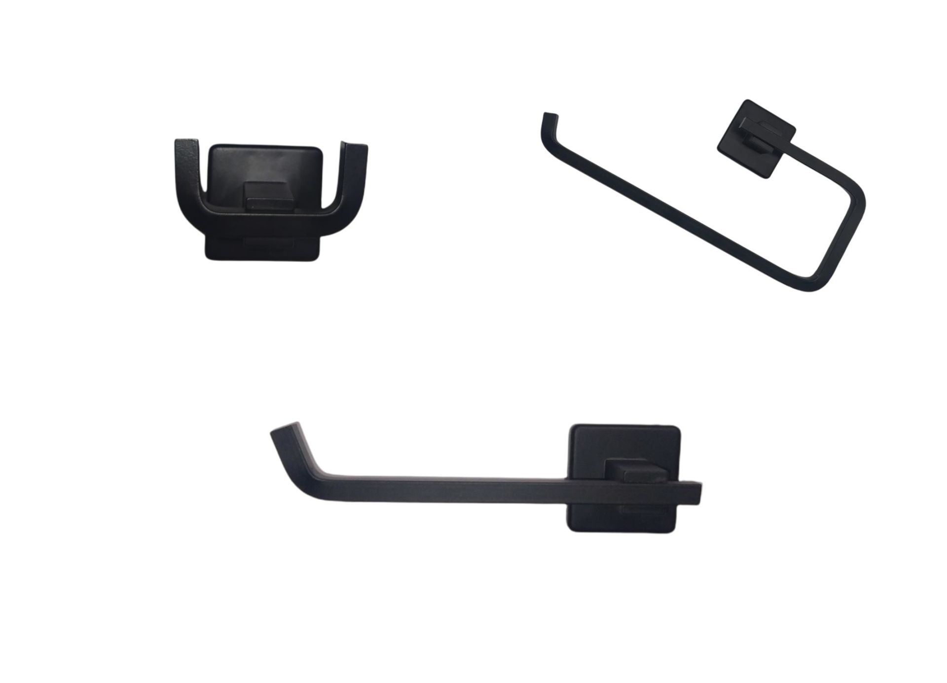 Dark Siyah Paslanmaz Duvara Monte ProTuvalet Kağıtlığı,Solo Havluluk,Askılı Set