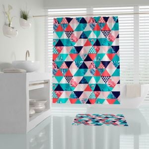 Zethome Tropik Abstract Banyo Duş Perdesi Tek Kanat 1x180x200