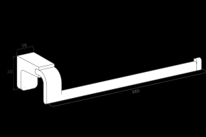 F1 Serisi Siyah Paslanmaz Duvara Monte Solo Açık Kağıt Havluluk