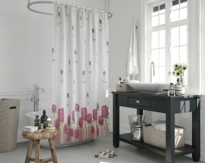 Banyo Perdesi 1x120x200 Tek Kanat Duş Perdesi Halka Hediyeli 7017