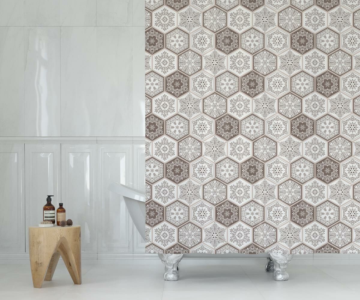 Banyo Perdesi 1x120x200 Tek Kanat Duş Perdesi Halka Hediyeli Duşakabin Perdesi 2345