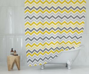Banyo Perdesi 1x120x200 Tek Kanat Duş Perdesi Halka Hediyeli Duşakabin Perdesi 4597