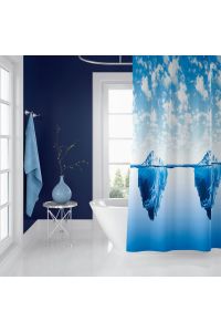 Banyo Perdesi 5322 1x180x200, Perde Borusu Askı Aparatı Köşe Boru Beyaz Hediyeli, Duş Perdesi Seti