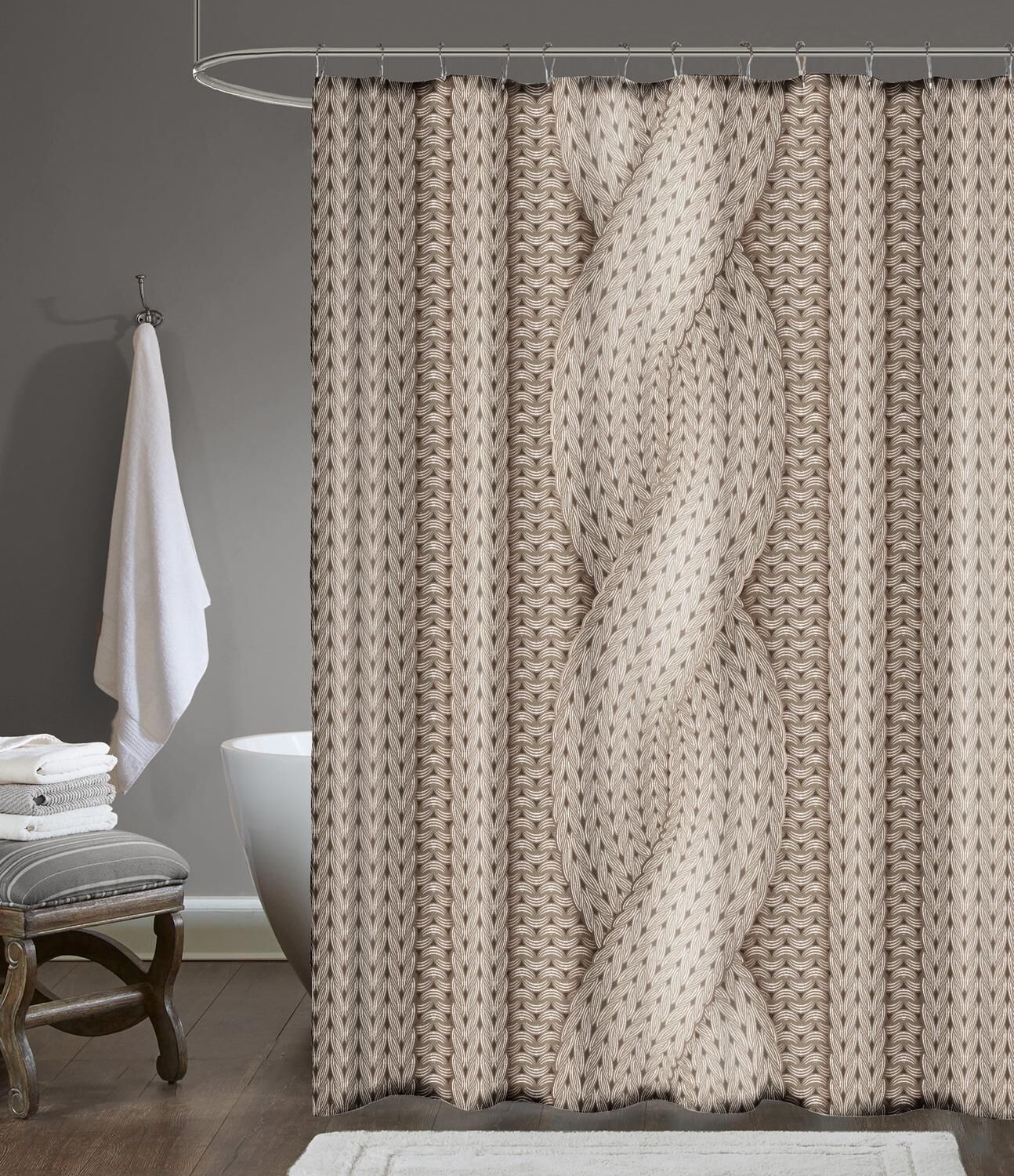 Zethome Tropik Braid Banyo Duş Perdesi Tek Kanat 1x180x200