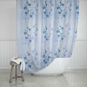 Banyo Perdesi 1x180x200 Tek Kanat Duş Perdesi Halka Hediyeli Duşakabin Perdesi 4246