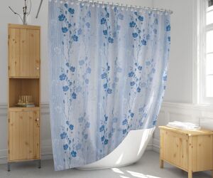 Banyo Perdesi 1x180x200 Tek Kanat Duş Perdesi Halka Hediyeli Duşakabin Perdesi 4246