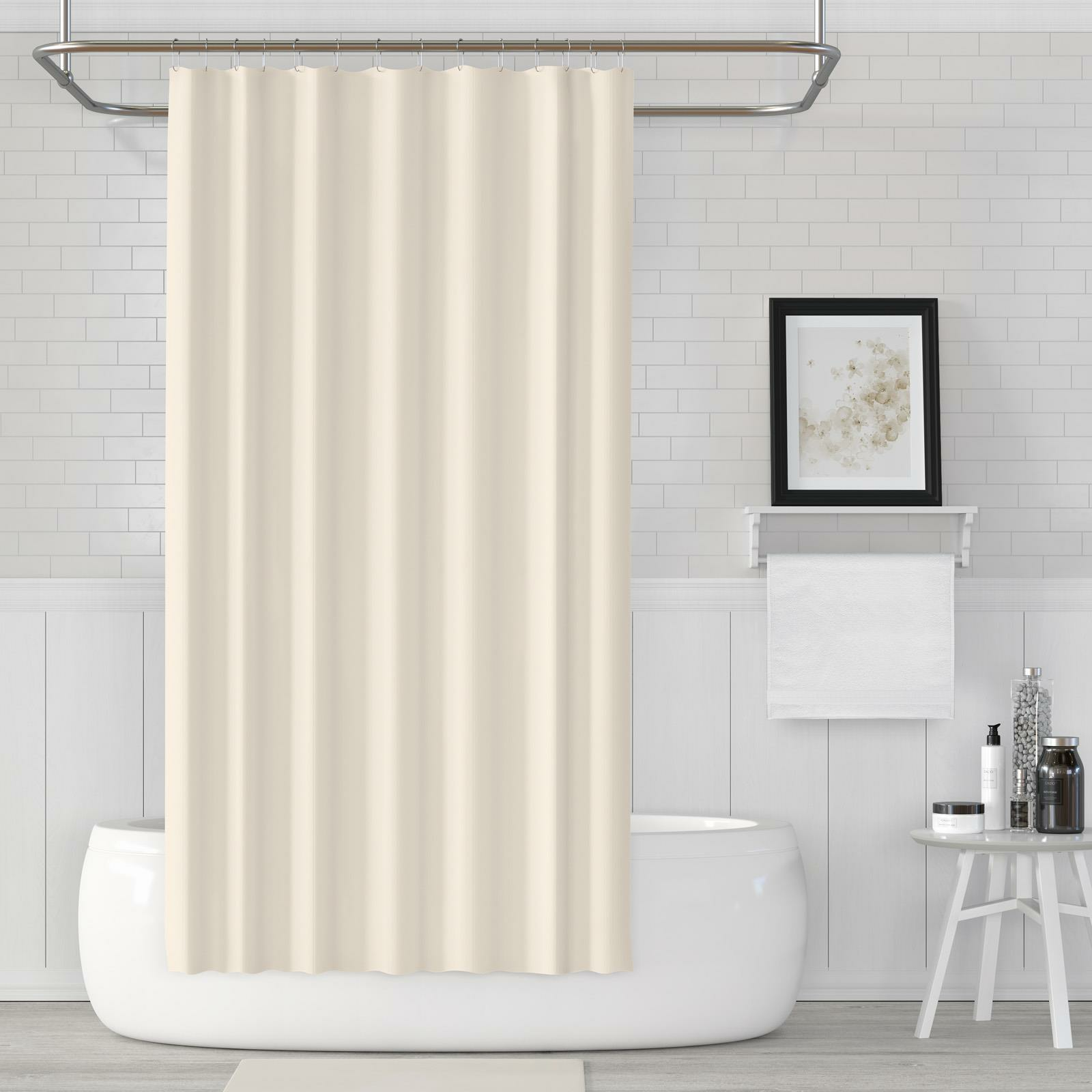 Banyo Perdesi 2x120x200 Çift Kanat Duş Perdesi Halka Hediyeli 0010 Krem