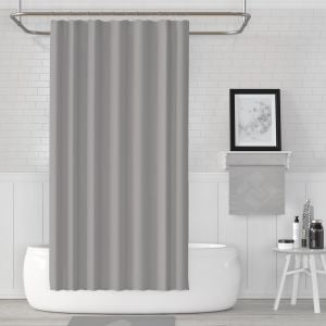 Banyo Perdesi 1x180x200 Tek Kanat Duş Perdesi Halka Hediyeli Duşakabin Perdesi Gri 0010