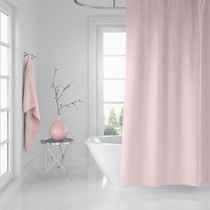 Banyo Perdesi 1x180x200 Tek Kanat Duş Perdesi Halka Hediyeli Duşakabin Perdesi 0010 Pudra