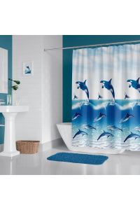 Banyo Perdesi Seti Siyah 120x200 Duş Perdesi , 90x130 Banyo Perde Borusu Siyah Askı Aparatı Hediyeli