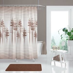 Banyo Perdesi 1x180x200 Tek Kanat Duş Perdesi Halka Hediyeli Duşakabin Perdesi 3390