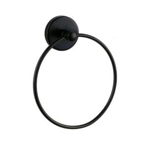 Paslanmaz Yuvarlak Banyo Mutfak Havlu Askısı Havluluk Siyah