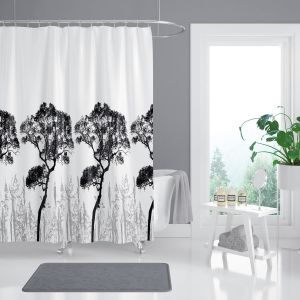 Banyo Perdesi 1x240x200 Tek Kanat Duş Perdesi Halka Hediyeli Duşakabin Perdesi 3391