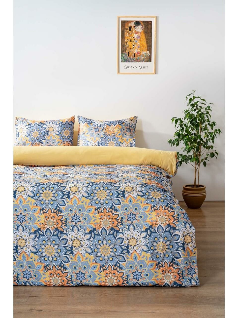 Çift Kişilik Nevresim Takımı Pamuklu Desenli Mandala 200x215 cm