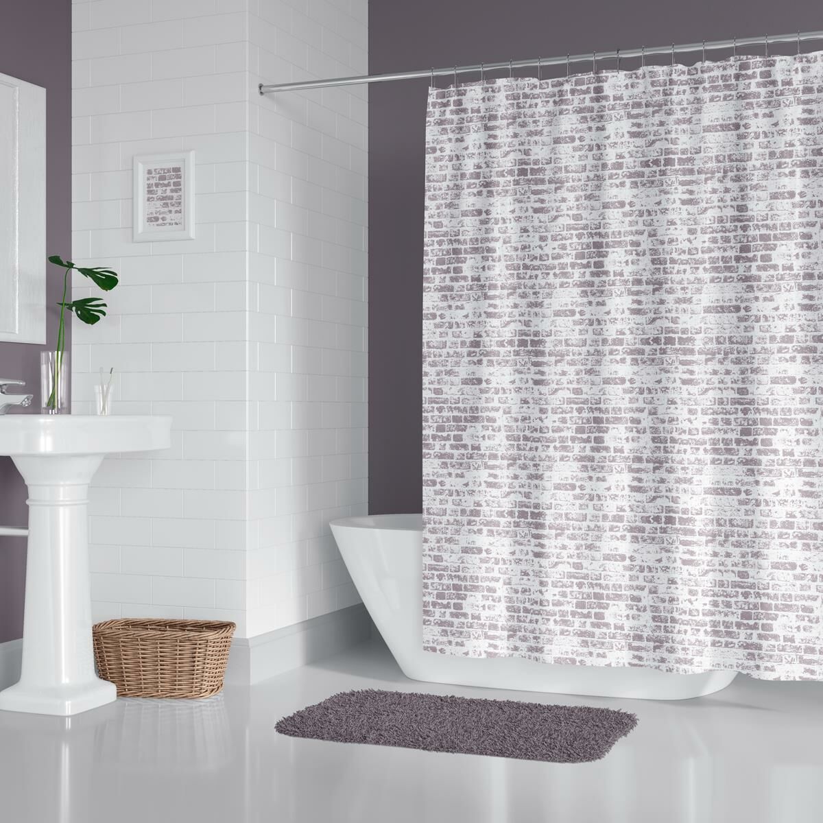 Banyo Perdesi 1x120x200 Tek Kanat Duş Perdesi Halka Hediyeli 1406