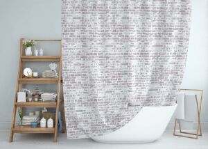 Banyo Perdesi 1x120x200 Tek Kanat Duş Perdesi Halka Hediyeli 1406