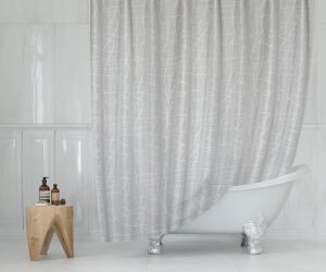 Banyo Perdesi 1x120x200 Tek Kanat Duş Perdesi Halka Hediyeli 3182