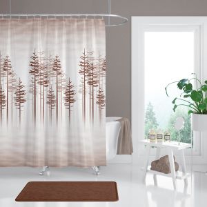 Banyo Perdesi 1x240x200 Tek Kanat Duş Perdesi Halka Hediyeli Duşakabin Perdesi 3390