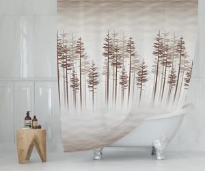 Banyo Perdesi 1x240x200 Tek Kanat Duş Perdesi Halka Hediyeli Duşakabin Perdesi 3390
