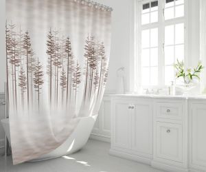 Banyo Perdesi 1x240x200 Tek Kanat Duş Perdesi Halka Hediyeli Duşakabin Perdesi 3390