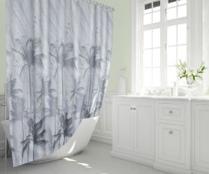 Banyo Perdesi 1x240x200 Tek Kanat Duş Perdesi Halka Hediyeli Duşakabin Perdesi 5104