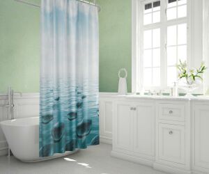 Banyo Perdesi 1x240x200 Tek Kanat Duş Perdesi Halka Hediyeli Duşakabin Perdesi 5075