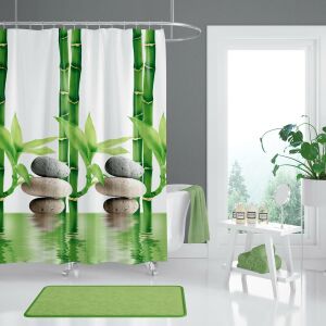 Banyo Perdesi 1x240x200 Tek Kanat Duş Perdesi Halka Hediyeli Duşakabin Perdesi 10056